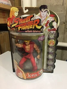 Street Fighter Alpha 3 KEN Action Figure Resaurus Player 1 Round 1 NEW SEALED - Picture 1 of 5