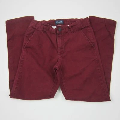 The Children's Place Pants Straight Leg Pants 100% Cotton Burgundy Size 8 - Image 1 of 4