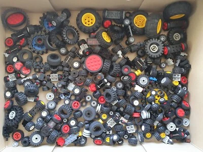LEGO® 0,95kg Räder Reifen Achsen Konvolut Ersatzteile Sammlung XXL Technic Alt - Bild 1 von 4