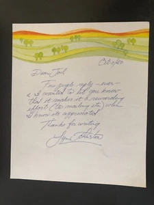 Cartoonist LYNN JOHNSTON "For Better Or Worse" signed letter from Oct. 11, 1980 - Picture 1 of 1