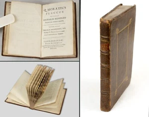 NICE BINDING Quintus Horatius FLACCUS 1713 Richard Bentley edition cambridge - Foto 1 di 12