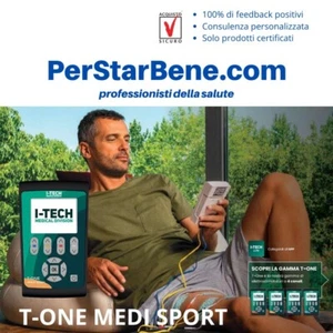 I-TECH T-ONE MEDI SPORT ELETTROSTIMOLATORE 4 canali TENS SPORT BEAUTY IONOFORESI - Foto 1 di 2
