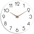 Cicininc Wall Clock - White Kitchen Wall Clocks Battery Operated, Small Silent N