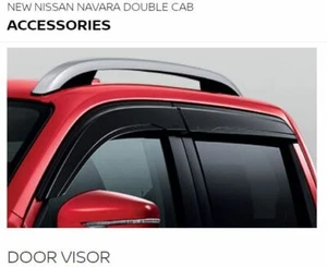 New Nissan Navara Car DOOR VISOR 4x doors 2024 NP300 Frontier DC Genuine Access - Picture 1 of 11