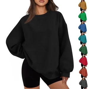 Oversized Sweatshirts for Women Hoodies Crewneck Fall Winter Outfits Pullover - Picture 1 of 27