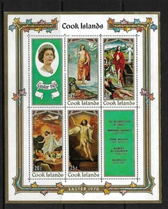 PASCUA 1970 - COOKS ISLANDS Scott# 276a - Hoja de recuerdo - MNH - ENVÍO GRATUITO - Imagen 1 de 1