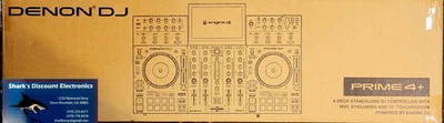 Denon DJ Prime 4+Deck Standalone DJ Controller with Wi-Fi and Touchscreen NEW - Image 1 of 4