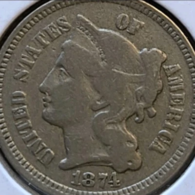 1874 Three Cent Nickel #3876 - Image 1 of 4