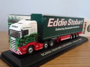 ATLAS OXFORD EDDIE STOBART SCANIA R HIGHLINE CURTAINSIDE TRUCK MODEL JV9139 1:76 - Picture 1 of 3