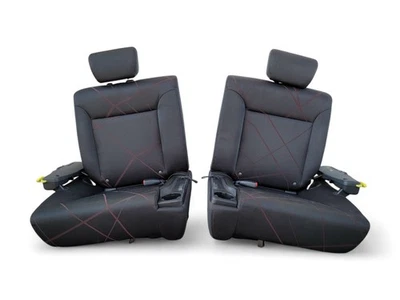 Honda Element 08-11 EX Rear Seat Set Right/Left Side Black/Gray Cloth, D041, OEM - Image 1 of 4