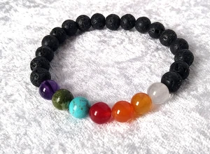 Eigen hergestelltes Chakra-Armband - 8 mm Perlen - NEU - Unisex - Bild 1 von 5