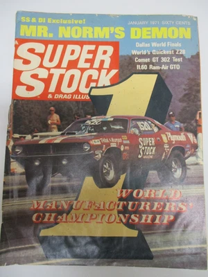 BACK ISSUE SUPER STOCK & DRAG ILLUSTRATED JANUARY 1971, NORM'S DEMON, WORLD FINA - Imagem 1 de 4