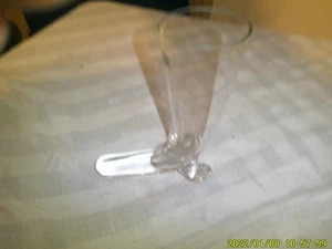 CLEAR GLASS CANACOPIA HORN VASE TOSCANY ROMANIA - Picture 1 of 5