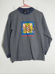 Rare Vintage Dr. Lucky & Son Cotton Long Sleeve Striped Shirt Size S See Notes - Bild 1 von 10