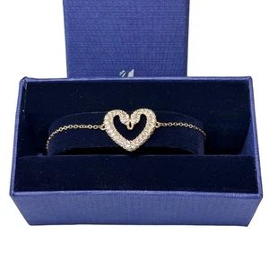 Swarovski Una bracelet Heart, Medium, White, Rose gold-tone plated - Picture 1 of 7