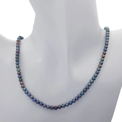 COLLANA PERLE TAHITI Misura 4.0-4.5 mm Lunghezza 42 cm - Immagine 1 di 3