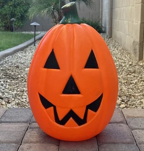 Vintage Empire Halloween 22" Kürbis Jack-O-Laterne beleuchtete Blasform FUNKTIONIERT LESEN - Bild 1 von 23
