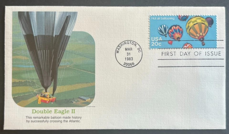 DOUBLE EAGLE II #2033 MAR 31 1983 WASHINGTON DC FIRST DAY COVER (FDC) BX 3-2 - Image 1 of 1
