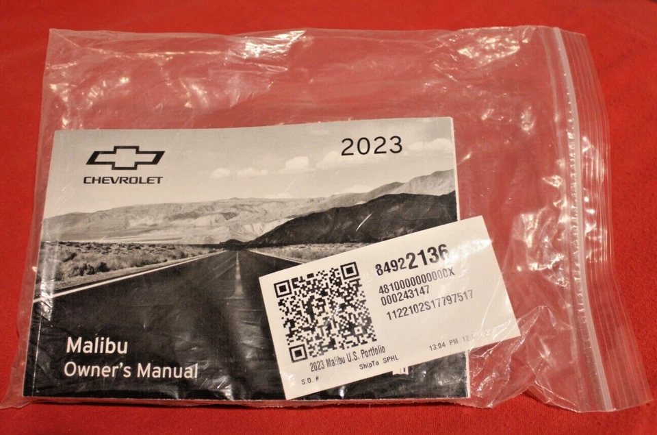 Chevrolet Malibu 2023 manual del propietario - nuevo en embalaje original OEM como nuevo Foto 1 de 1