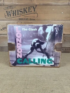 The Clash London Calling Rustic Decorative 7" Vinyl record storage cabinets Box - Picture 1 of 13