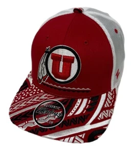 Zephyr NCAA Utah Utes RARE “Kona" TOA Slight Curve Trucker Mesh ADJ Hat NWT - Picture 1 of 6