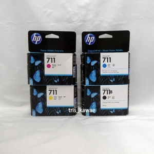 HP 711 Ink Cartridges 4-Color Set (3WX01A,CZ130A,CZ131A,CZ132A) Original - Picture 1 of 6