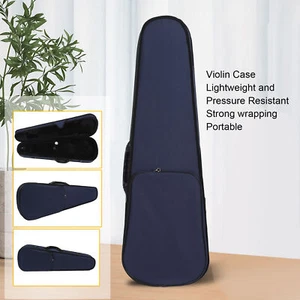 Violin Case 4/4 Triangle Lightweight Violin Carrying Shell with Humidity Meter - Picture 1 of 12