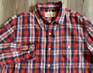 Ralph Lauren Denim & Supply Mens Size M Red White Blue Plaid L/S Button Down - Picture 1 of 7