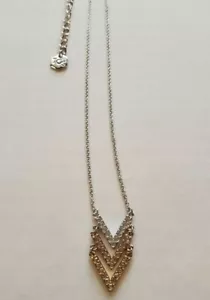 Touchstone Crystal by Swarovski Triple V Necklace - New In Box - Picture 1 of 2