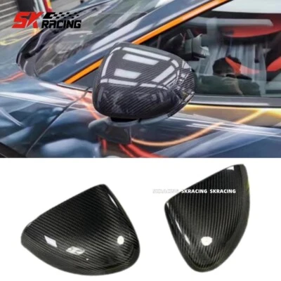 Real Carbon Fiber Side Rearview Mirror Cover Cap Trim 2PCS Fits For McLaren 720S Foto 1 de 4
