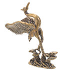  Mosiężny żuraw Dekoracja ptaków Rzeźby ogrodowe Chińska figurka
