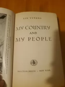 My Country And My People, Lin Yutang, 1938, Hardcover - Picture 1 of 6