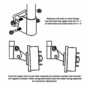 ADJUSTABLE ALIGNMENT CAMBER BOLTS KIT FOR Geo Metro Spectrum Storm Tracker Prizm - Picture 1 of 2