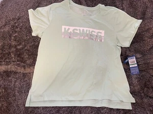 K-Swiss NWT Women’s Size XL Birds Egg Green T-Shirt Tee - Picture 1 of 5