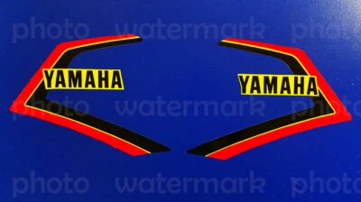 1983 83' yamaha YTM 200 TANK 2pc Tri-Moto Trike Graphics Decals Stickers Foto 1 de 2