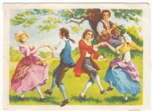 MUSETTE DANSE DANCE TANZ IMAGE CARD 1950'S - Picture 1 of 2