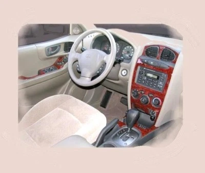 JUEGO HYUNDAI SANTA FE APTO PARA 2001 2002 NUEVO ESTILO CARBONO ALUMINIO MADERA TABLERO KIT  Foto 1 de 4