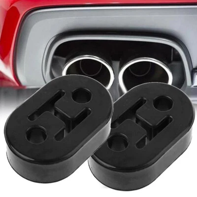 2Pcs Car Exhaust Rubber Heavy Duty Pipe Mount Bracket Hanger Accessories 8mm - Image 1 of 4