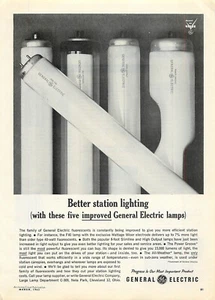 Service Station Magazine Print Ad GENERAL ELECTRIC Fluorescent Lighting 1963 #2 - Foto 1 di 1