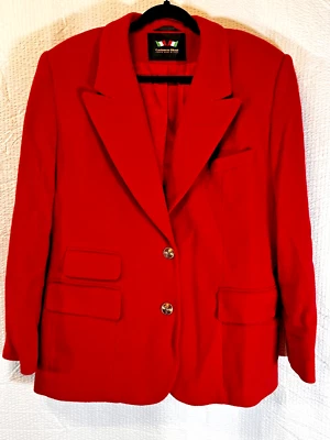 Blazer Chaqueta Vintage Giorgio Sant Angelo Cashmere XL 18 Hecho en Italia Foto 1 de 4