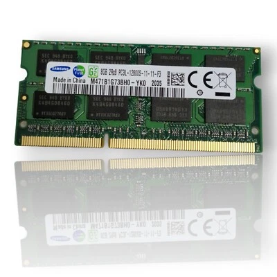 Samsung 8GB DDR3 2RX8 PC3L-12800S-11-11-F3  RAM Speicher 1.35V Notebook  - Bild 1 von 2