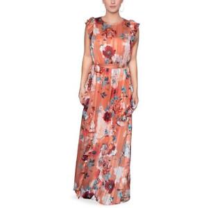 Rachel Rachel Roy Womens Orange Flutter Sleeve Maxi Dress Plus 20W BHFO 1828