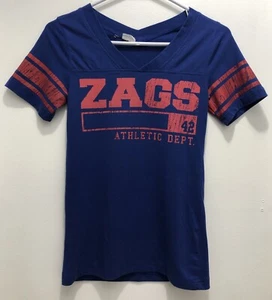 Women’s Gonzaga Bulldogs Jersey Style Short Sleeve T-Shirt Size Small ZAGS - Picture 1 of 6