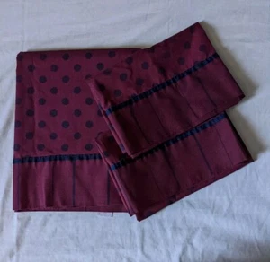VTG Martex Polka Dot Cotton Blend Full Flat Sheet & A Pillow Case No Iron USA - Picture 1 of 17