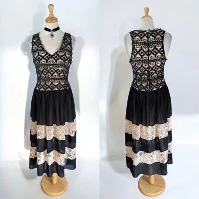 Vestido Largo Alice Olivia Encaje Crochet Formal Gótico Victoriano Boda Fiesta 8 Foto 1 de 4