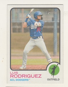 2022 Topps Heritage Minors #206 LUIS RODRIGUEZ RC Rookie Dodgers High Number SP
