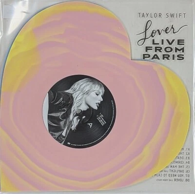 TAYLOR SWIFT Lover (Live From Paris) limited two heart-shaped Picture Discs - Image 1 of 2