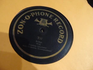 PEERLESS QUARTETTE ZONOPHONE CONCERT BAND 78RPM RECORD 711 BRIDGE - Picture 1 of 1
