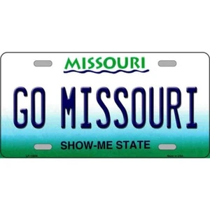 Go Missouri License Plate Metal Sign Plaque Art Car Truck Wall Home Decor - Picture 1 of 1