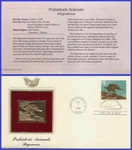 USA2 #2424 U/A RÉPLICA DORADA FDC Stegosaurus - Imagen 1 de 1